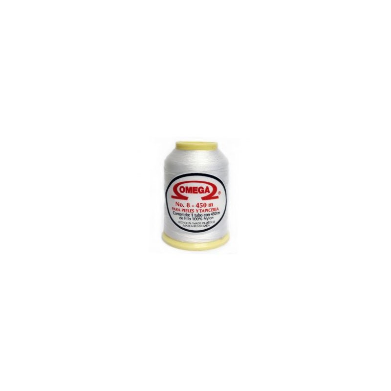 Hilo Nylon #8 color Blanco Paquete de 12 pzs