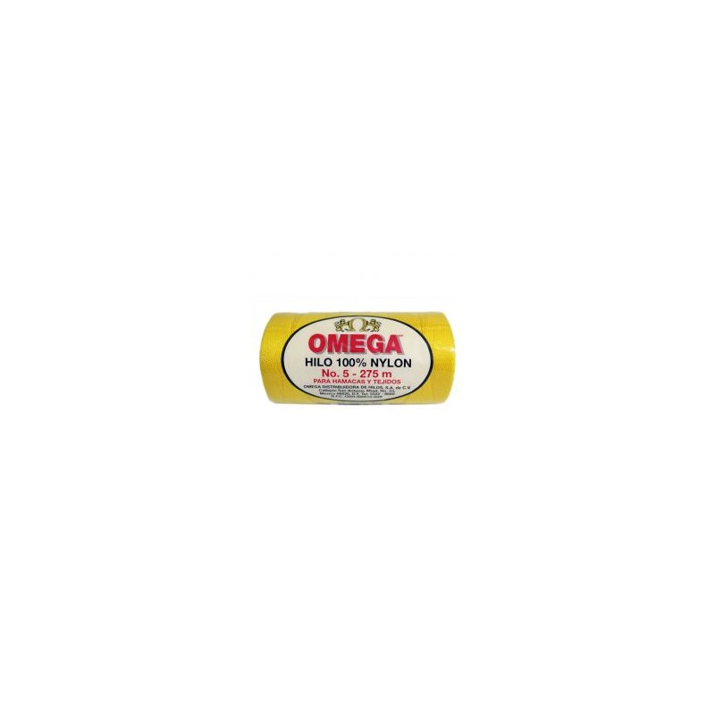 Hilo Nylon #5 color Amarillo Oro Paquete de 6 pzs
