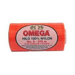Hilo Nylon #5 color Naranja Fosforecente Paquete de 6 pzs
