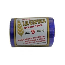 Hilo Nylon #9 color Azul Rey Paquete de 4 pzs