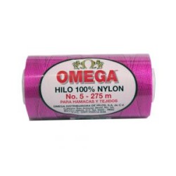 Hilo Nylon #5 color Rosa Mexicano Paquete de 6 pzs