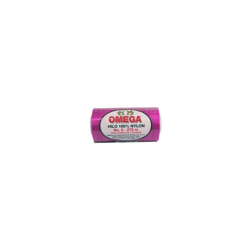 Hilo Nylon #5 color Rosa Mexicano Paquete de 6 pzs