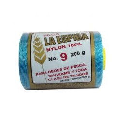 Hilo Nylon #9 color Azul Turquesa Paquete de 4 pzs