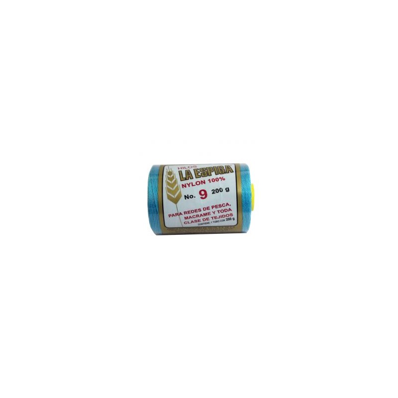 Hilo Nylon #9 color Azul Turquesa Paquete de 4 pzs