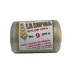 Hilo Nylon #9 color Gris Paquete de 4 pzs