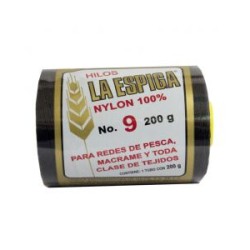 Hilo Nylon #9 color Negro Paquete de 4 pzs