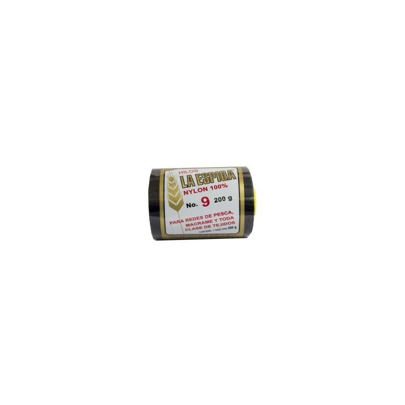 Hilo Nylon #9 color Negro Paquete de 4 pzs