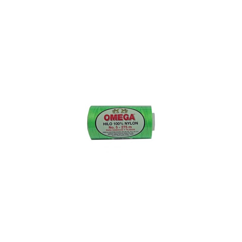 Hilo Nylon #5 color Verde Fosforecente Paquete de 6 pzs