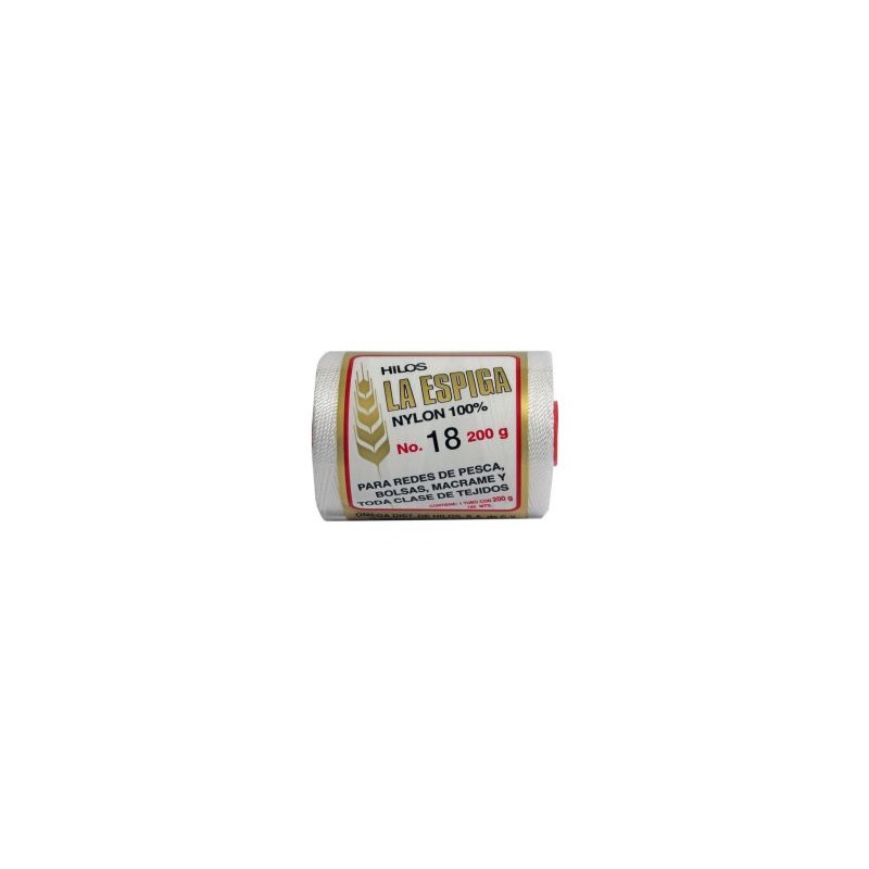 Hilo Nylon #9 color Blanco Paquete de 4 pzs