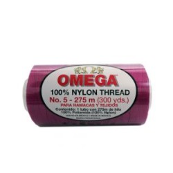 Hilo Nylon #5 color Fiusha Paquete de 6 pzs