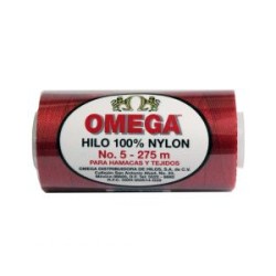 Hilo Nylon #5 color Rojo Intenso Paquete de 6 pzs