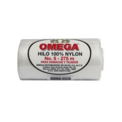Hilo Nylon #5 color Blanco Paquete de 6 pzs