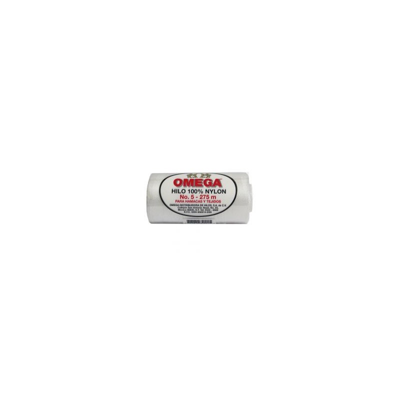 Hilo Nylon #5 color Blanco Paquete de 6 pzs