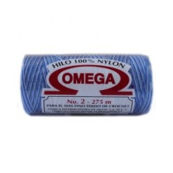 Hilo Nylon #2 Matizado color Azul paquete de 12 pzs