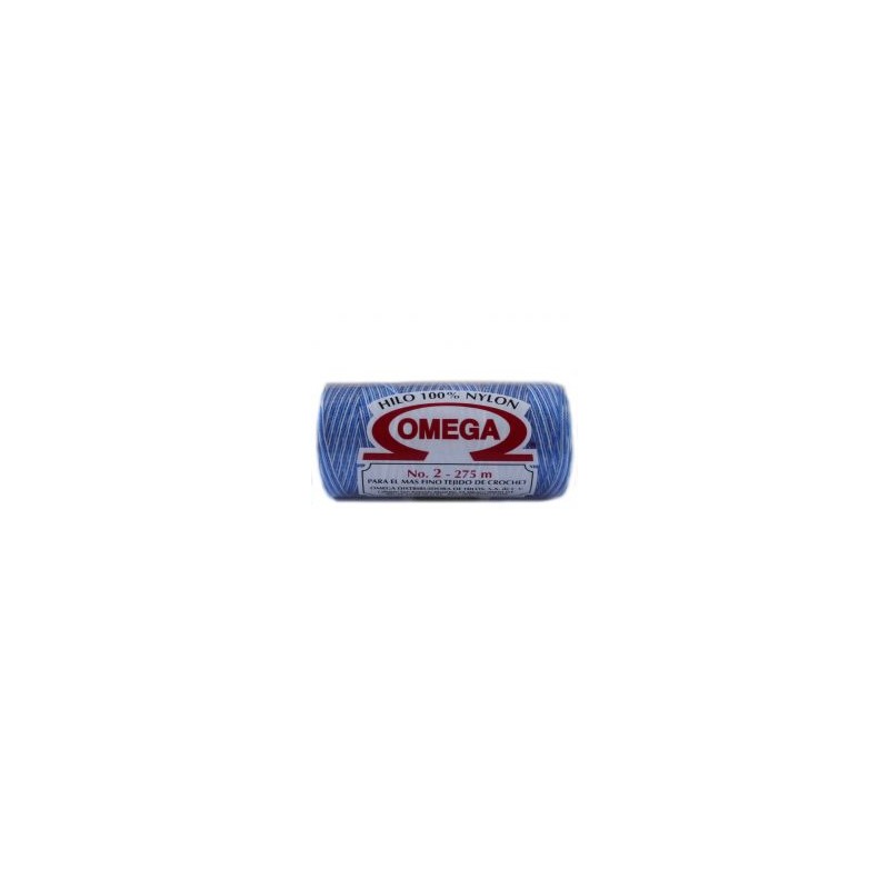 Hilo Nylon #2 Matizado color Azul paquete de 12 pzs
