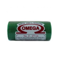 Hilo Nylon #2 color Verde Bandera Paq. con 12 pzs