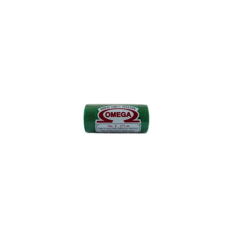 Hilo Nylon #2 color Verde Bandera Paq. con 12 pzs