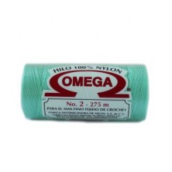 Hilo Nylon #2 color Verde Aqua Paq. con 12 pzs