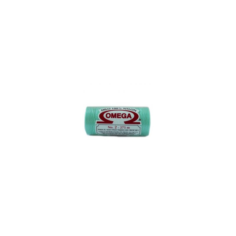Hilo Nylon #2 color Verde Aqua Paq. con 12 pzs