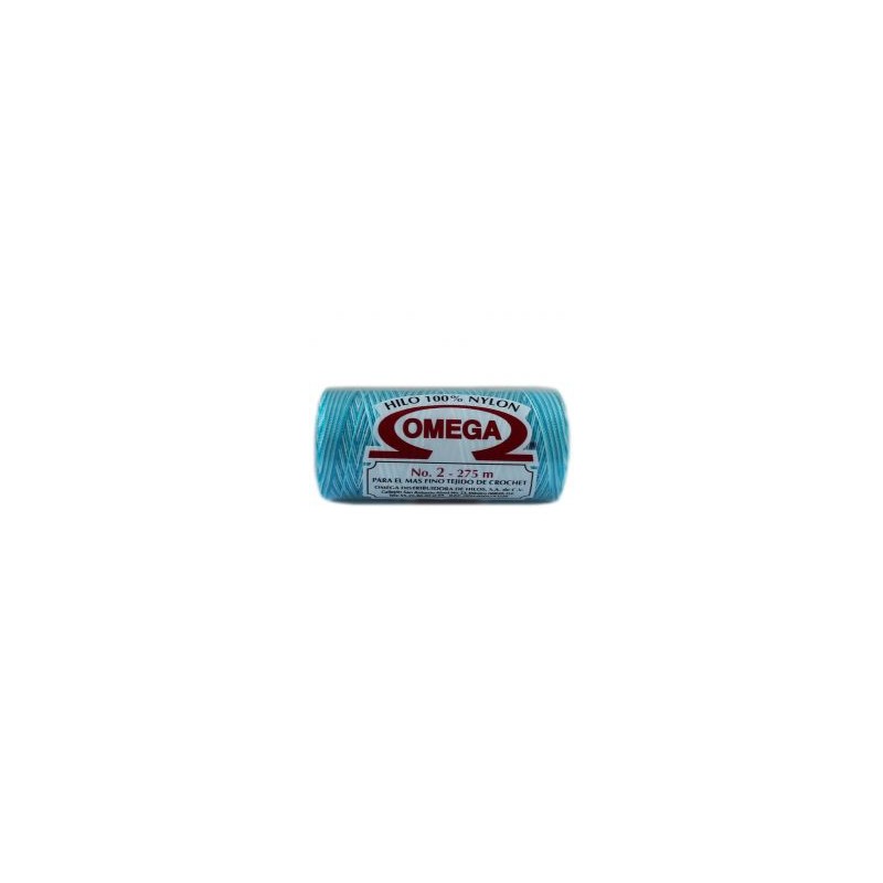 Hilo Nylon #2 Matizado color Turquesa paquete de 12 pzs