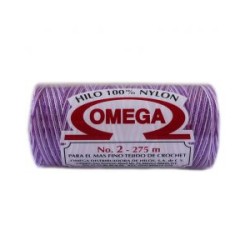 Hilo Nylon #2 Matizado color Lila paquete de 12 pzs