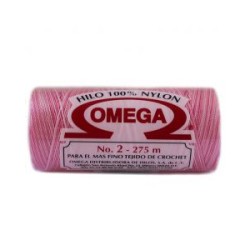 Hilo Nylon #2 Matizado color Rosa paquete de 12 pzs