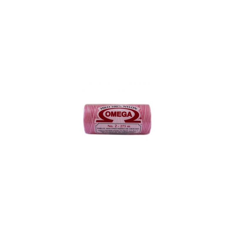 Hilo Nylon #2 Matizado color Rosa paquete de 12 pzs
