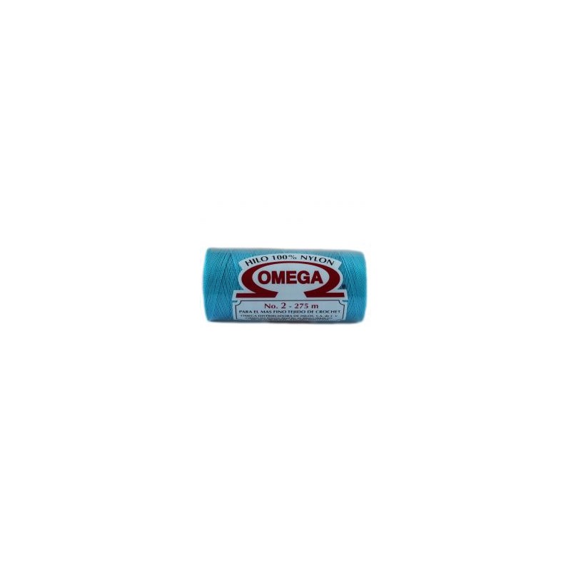 Hilo Nylon #2 color Azul Turquesa Paq. con 12 pzs