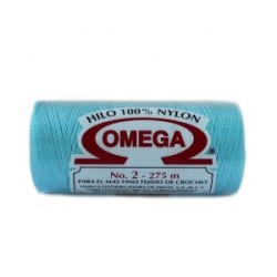 Hilo Nylon #2 color Azul Aqua Paq. con 12 pzs