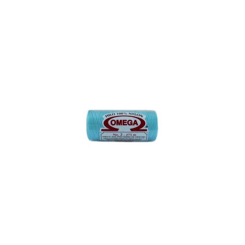 Hilo Nylon #2 color Azul Aqua Paq. con 12 pzs