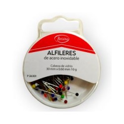 Alfiler De Acero Inoxidable cabeza de vidrio