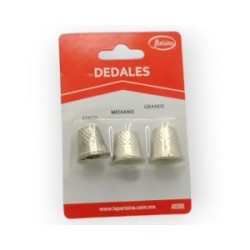 Dedales de metal Plata